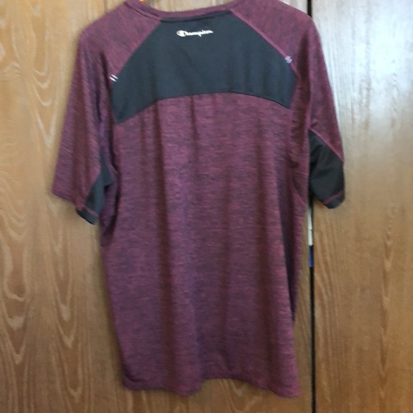 CHAMPION MENS LARGE TSHIRT - purple/black Running Yoga Casual Festival #104 - Picture 2 of 10